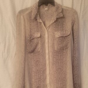 Old Navy Taupe Patterned Top